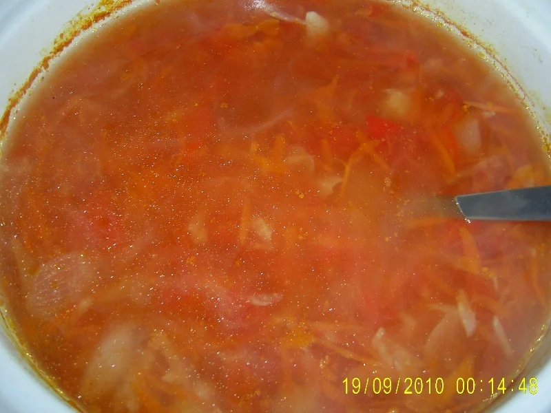 Chicken soup with vegetables