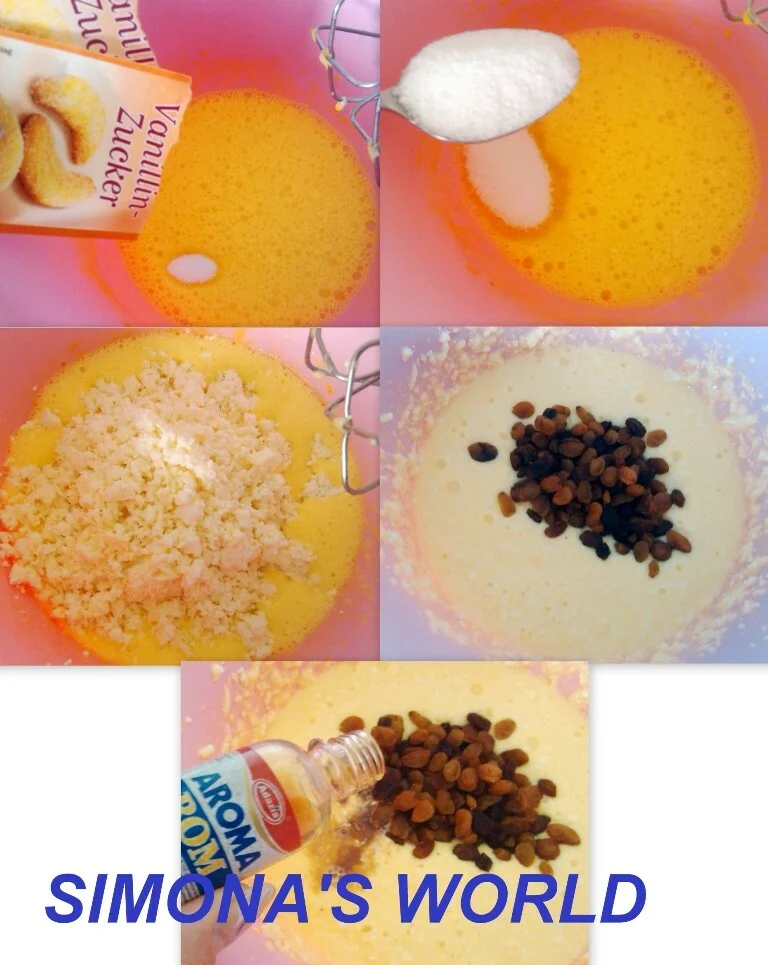 Sweet cheese and raisin pie