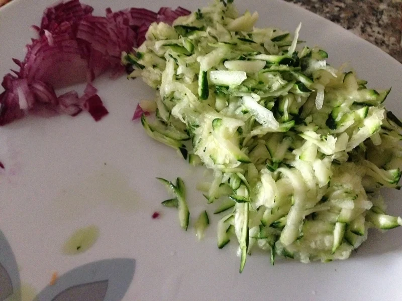 Vegetable meatballs with celery and corn
