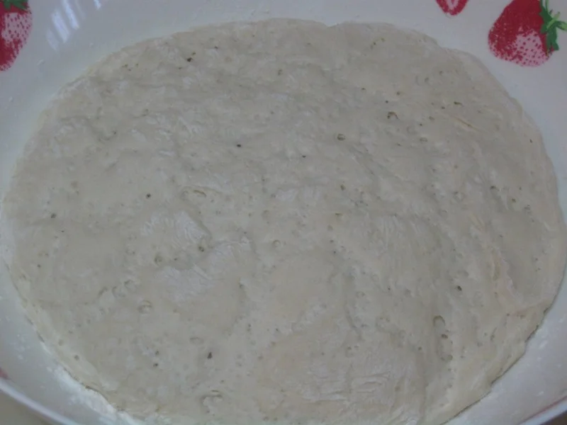 Bread in a casserole dish