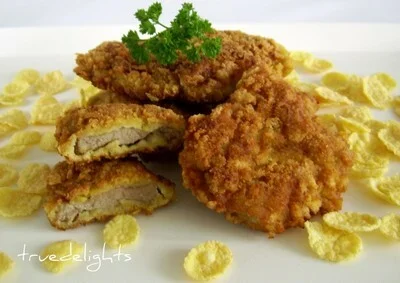 Crispy pork schnitzel