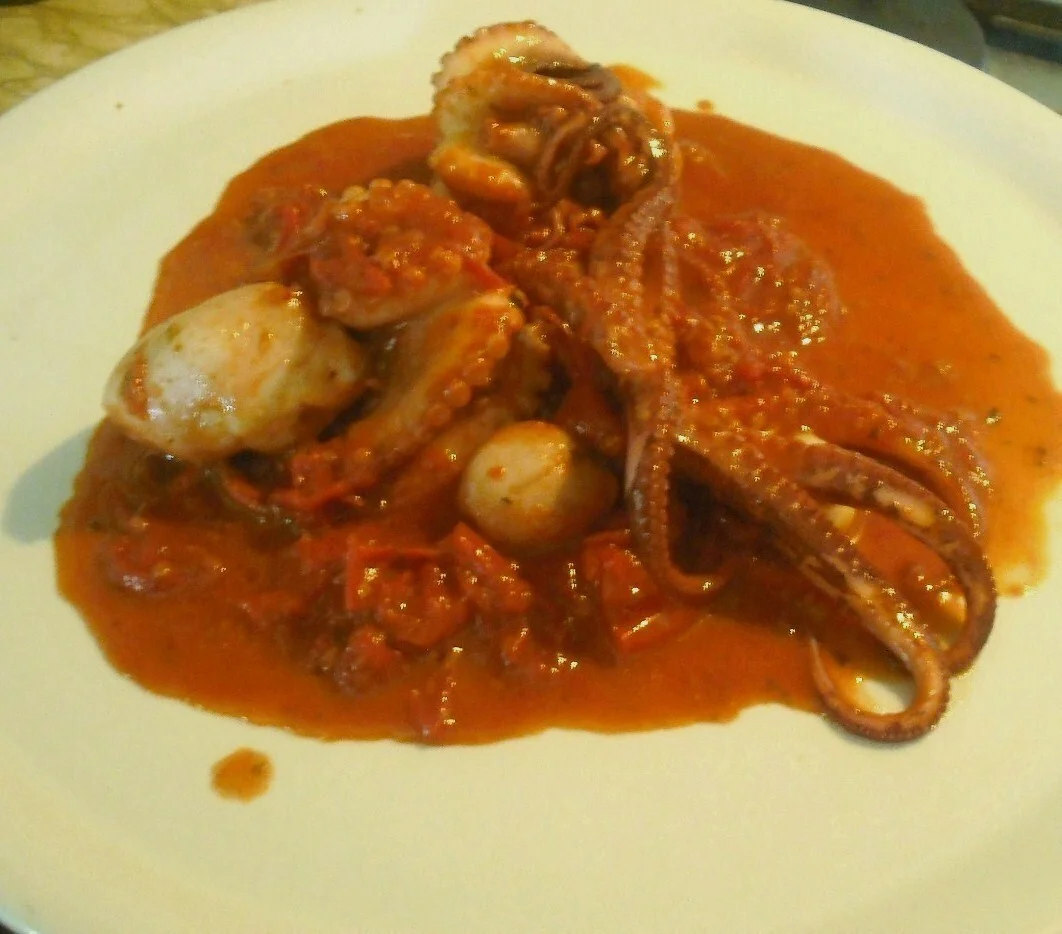 Octopus with cherry tomatoes and capers