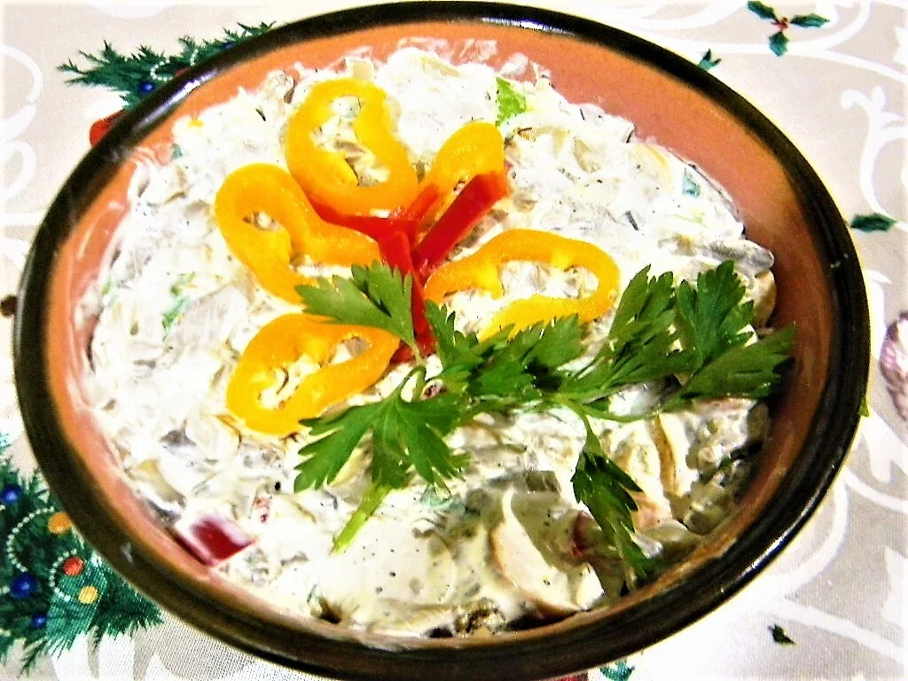 Mushroom and sausage salad II