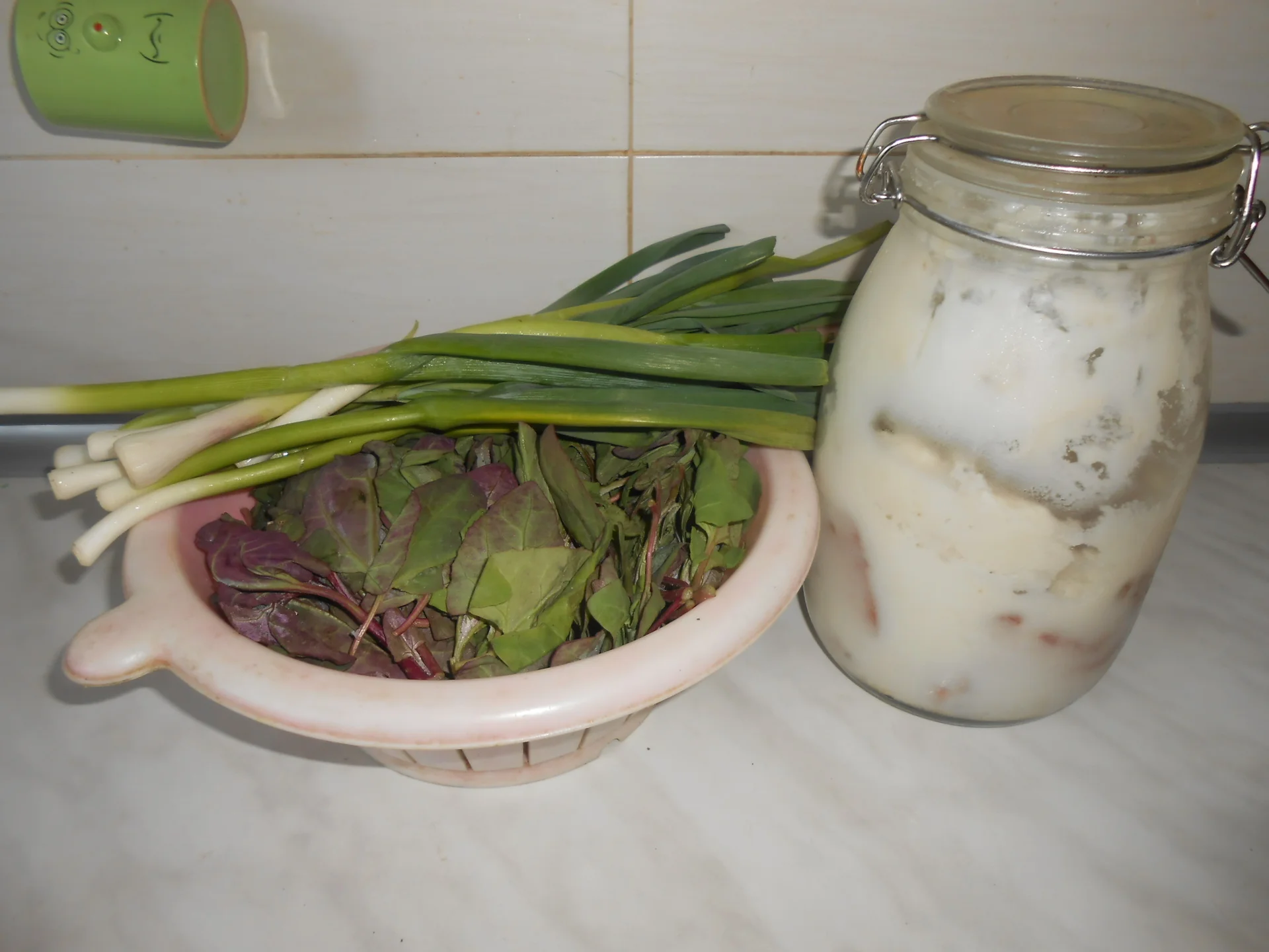 Fried lamb’s quarters with smoked lard