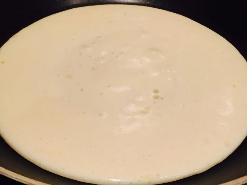 Chocolate pancakes with maple syrup