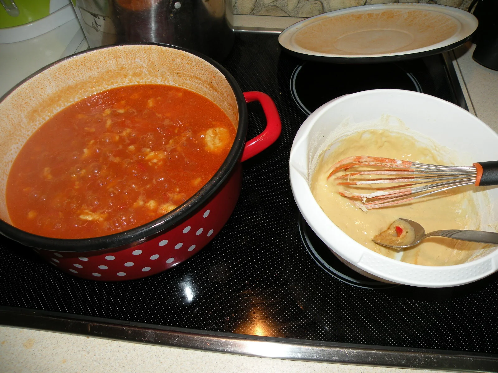 Pork paprikash with dumplings