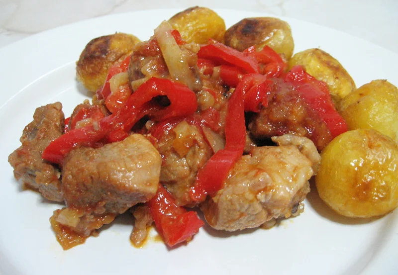 Pork steak with ginger