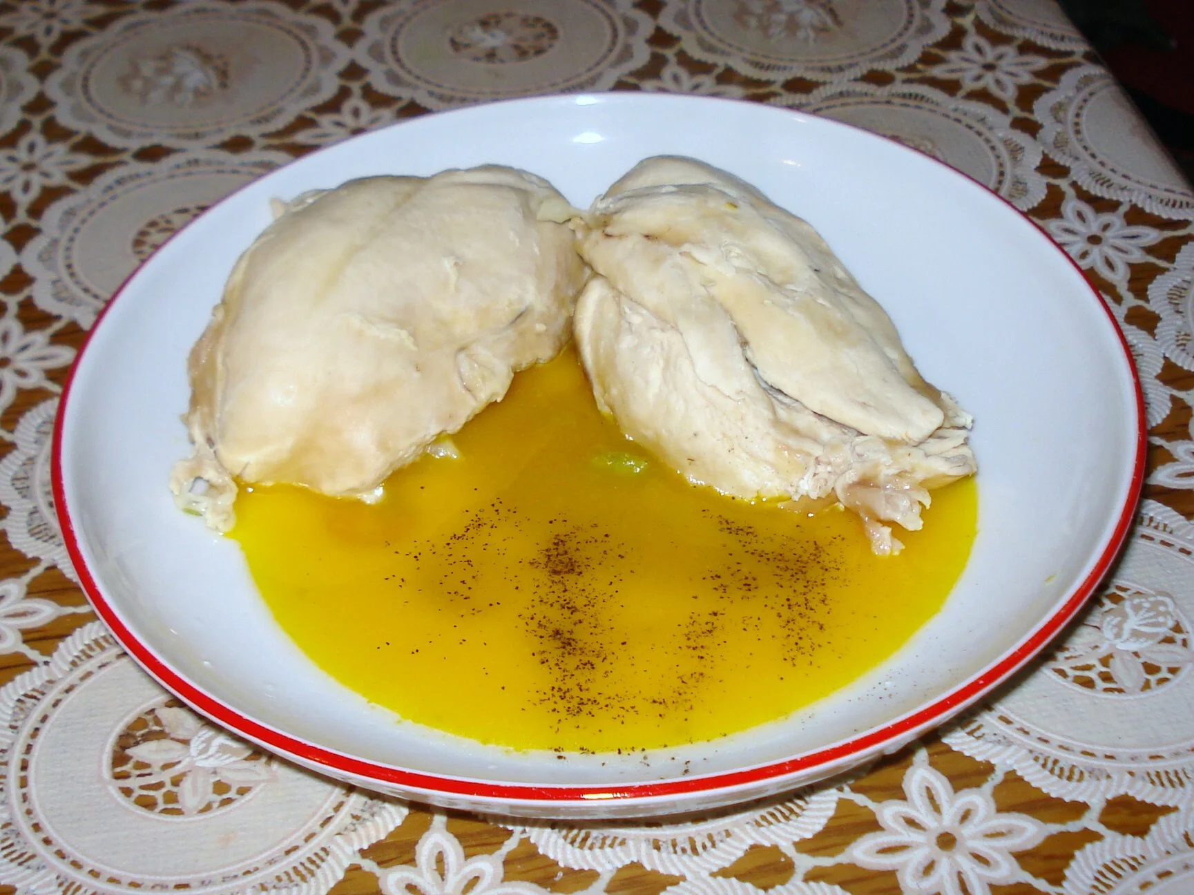 Chicken breast with roasted pumpkin sauce