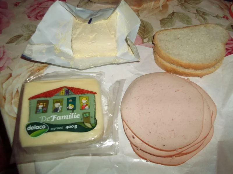 Sandwich with Delaco cheese and sausage