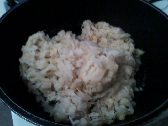 Cabbage with rice in layers