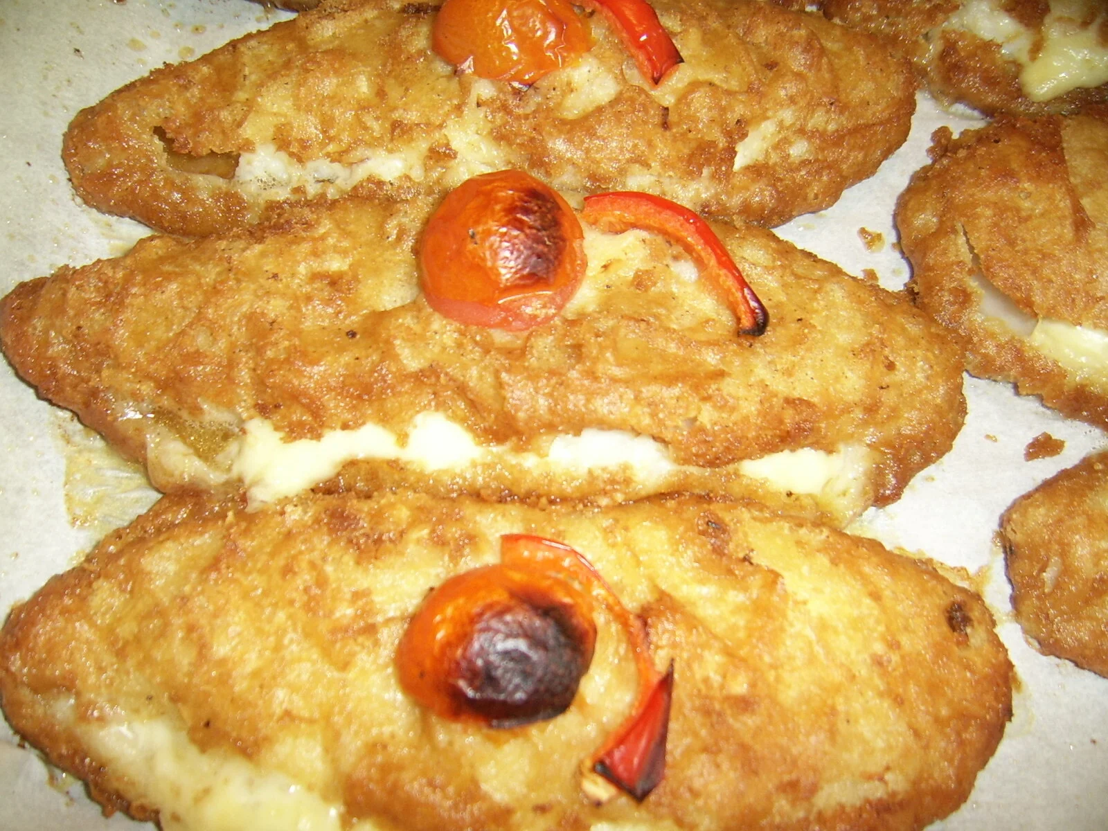 Cod in crust filled with cheese