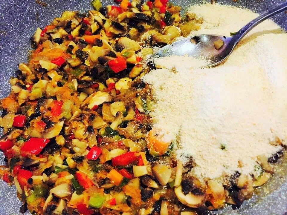 Mushroom and vegetable roll for fasting