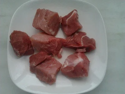 Green beans stewed with pork shoulder