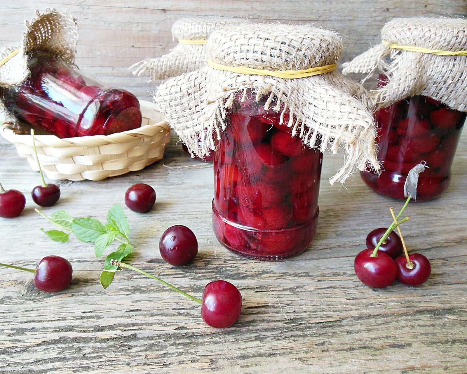 Cherries in a jar, for cakes