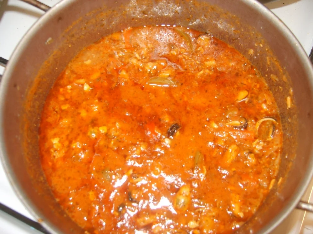 Shells in spicy sauce