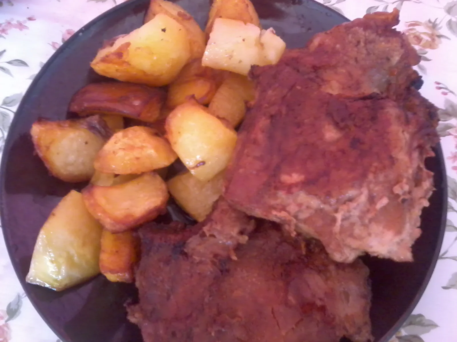 Pork steak with potatoes