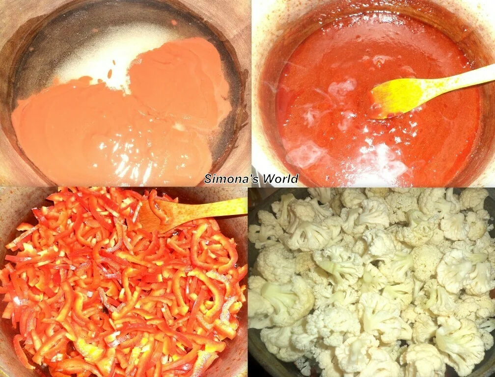 Cauliflower salad with bell peppers