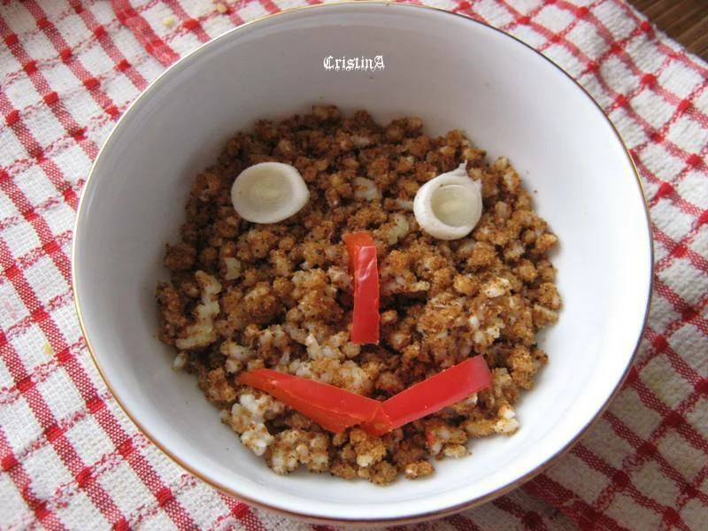 Rice with breadcrumbs and sugar