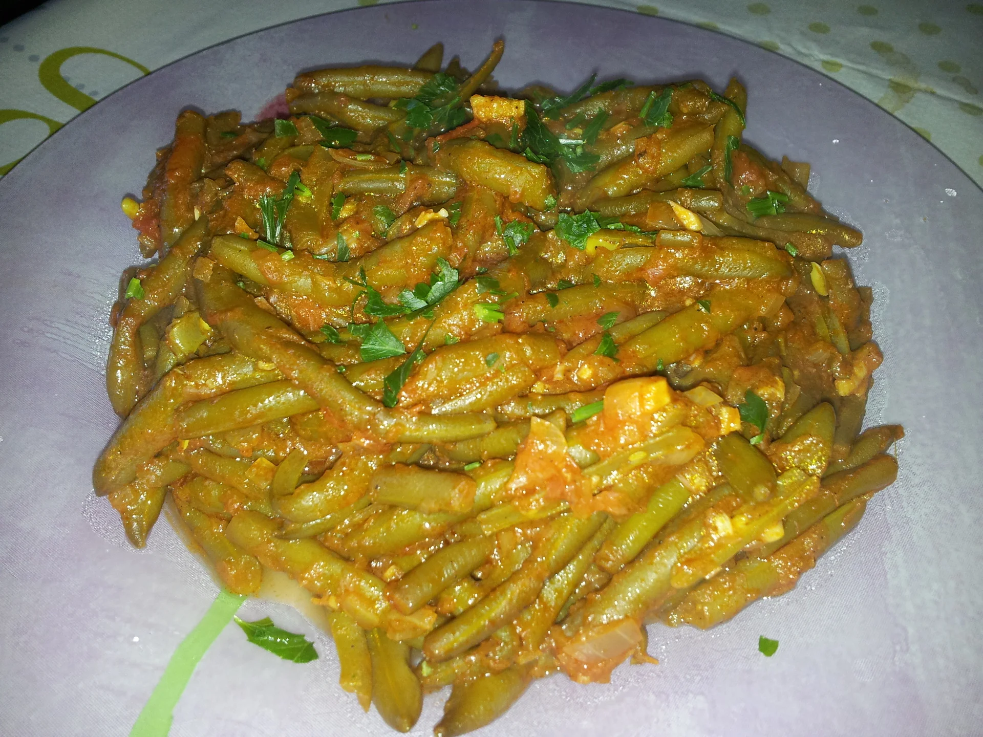 Green bean dish for fasting