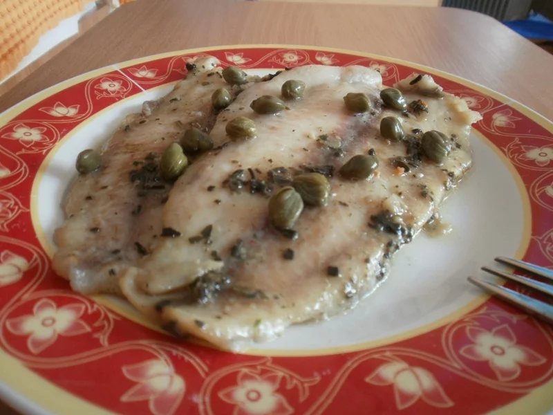 Pangasius fillet with capers