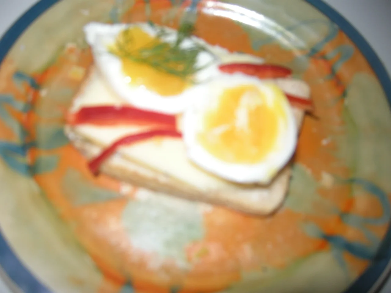 Cheese and egg sandwich