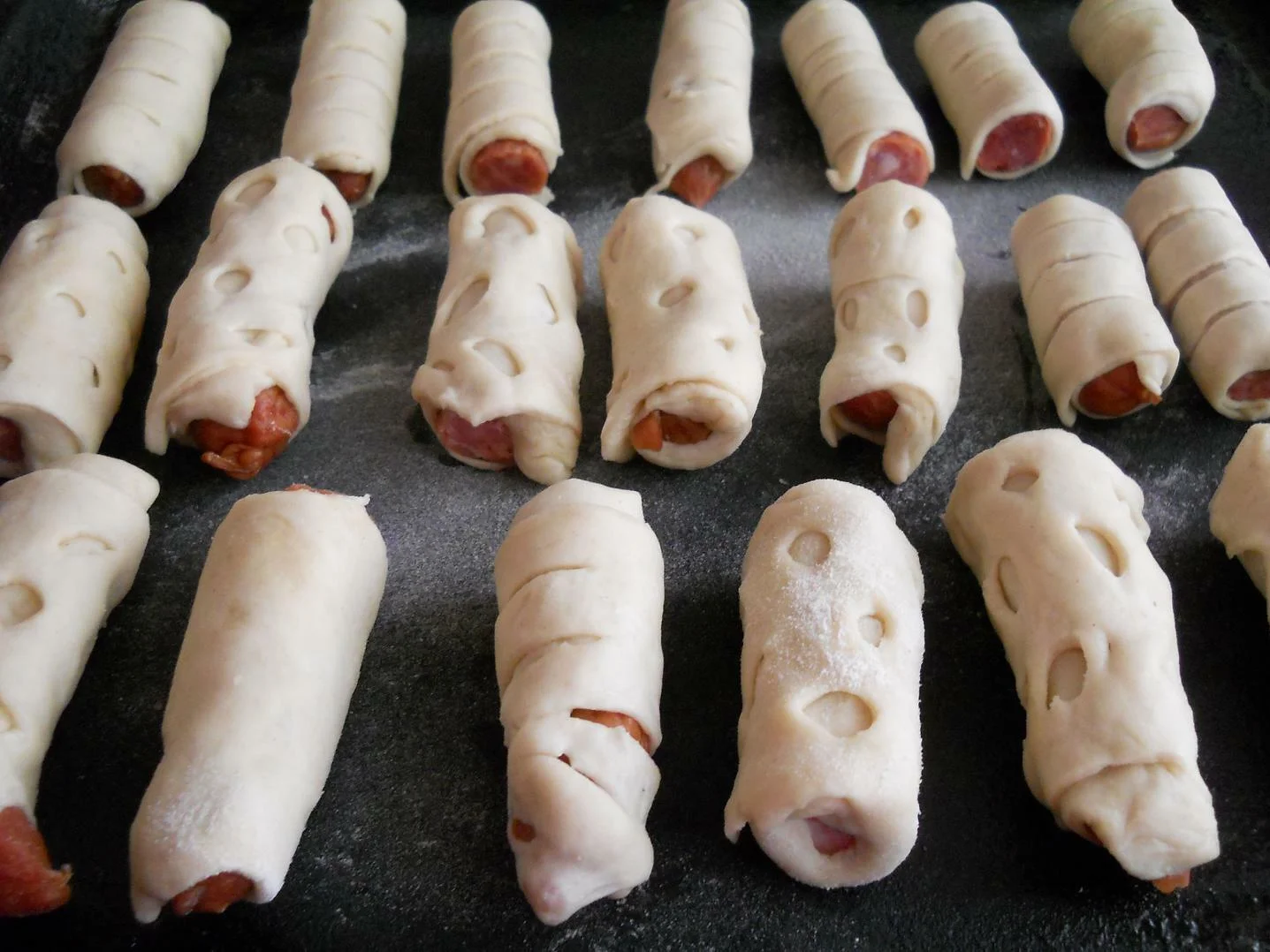 Sausages in dough