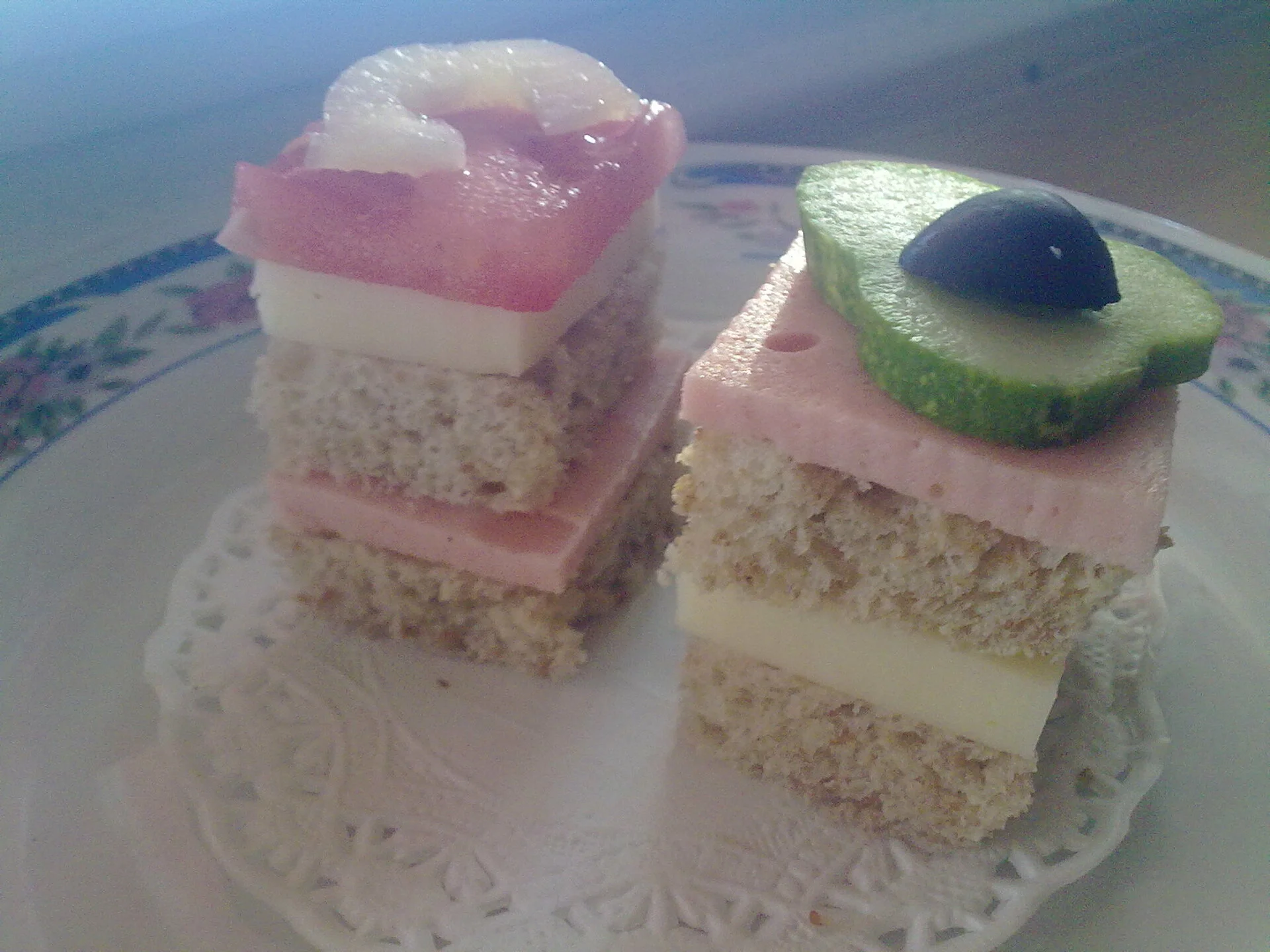 Cheese and ham sandwiches