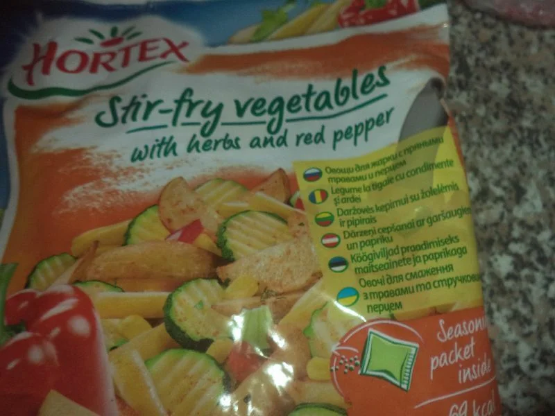 Oven-baked stir-fried vegetables