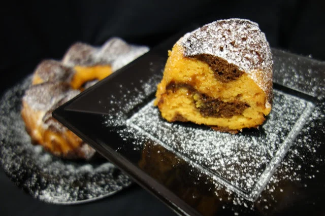 Pumpkin and chocolate cake