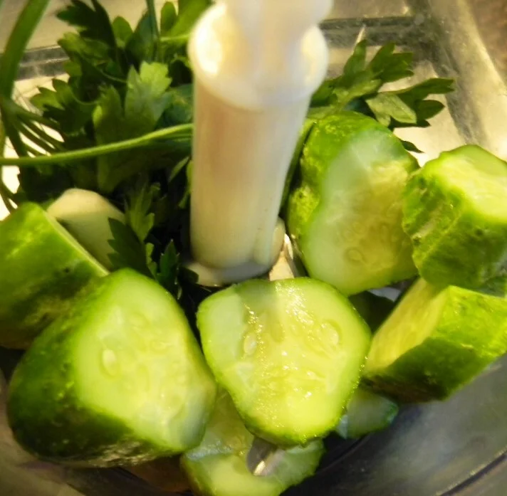 Eggplant salad with tzatziki