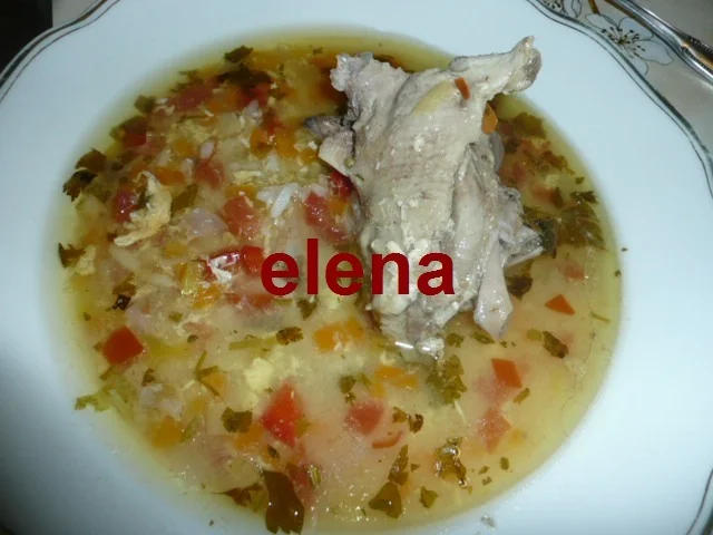 Goose offal soup
