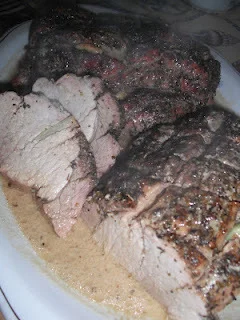 Oven-roasted pork steak