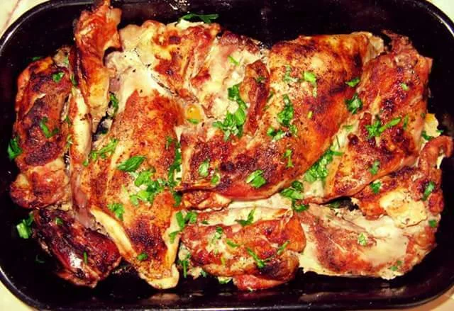 Roast rabbit
