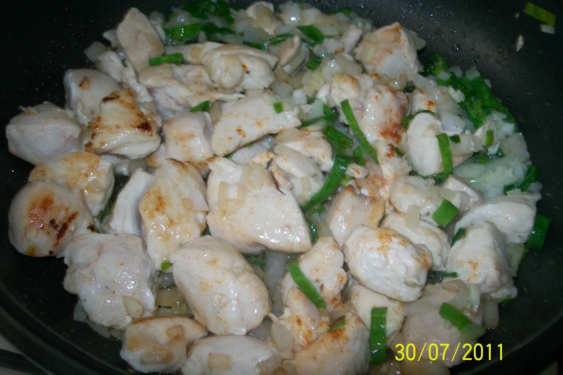 Pancakes filled with chicken and mushrooms