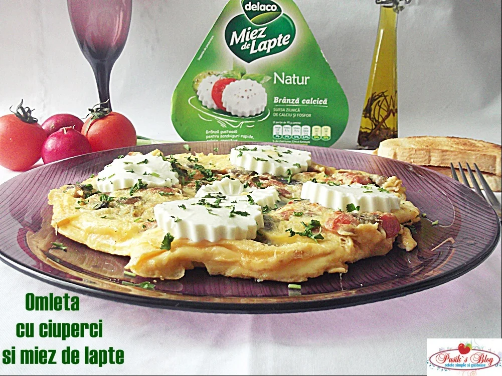 Mushroom and Milk Heart Omelette