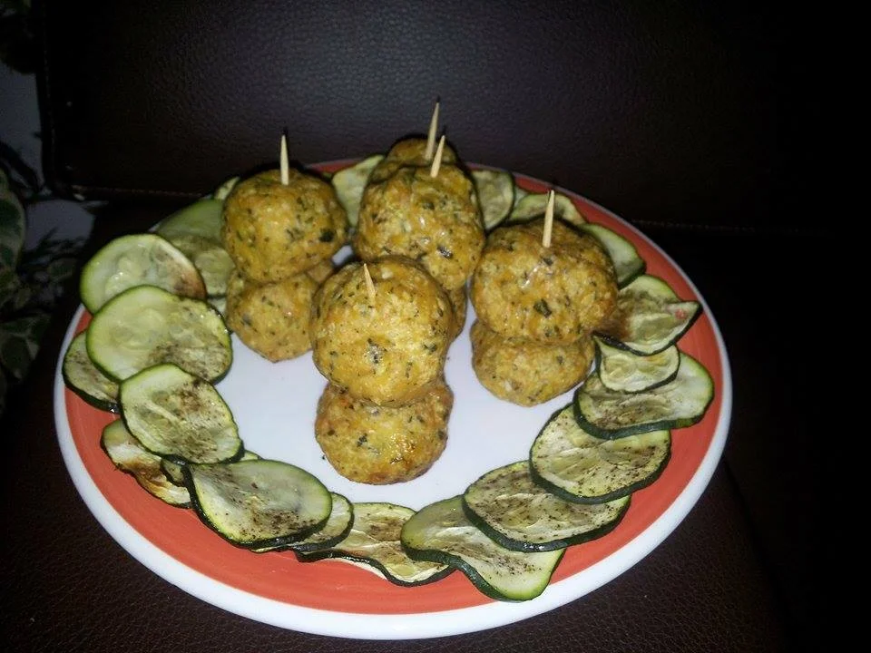 Baked chicken breast meatballs