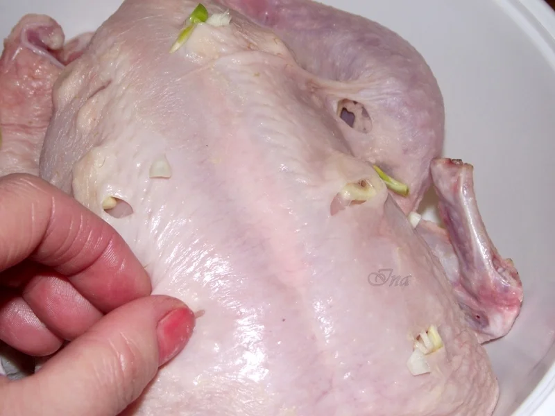 Garlic stuffed chicken