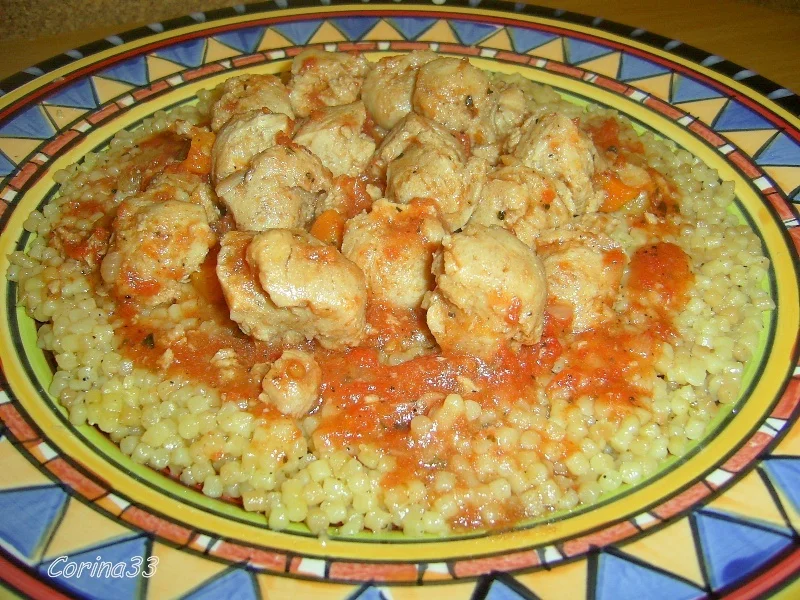 Soy stew with couscous