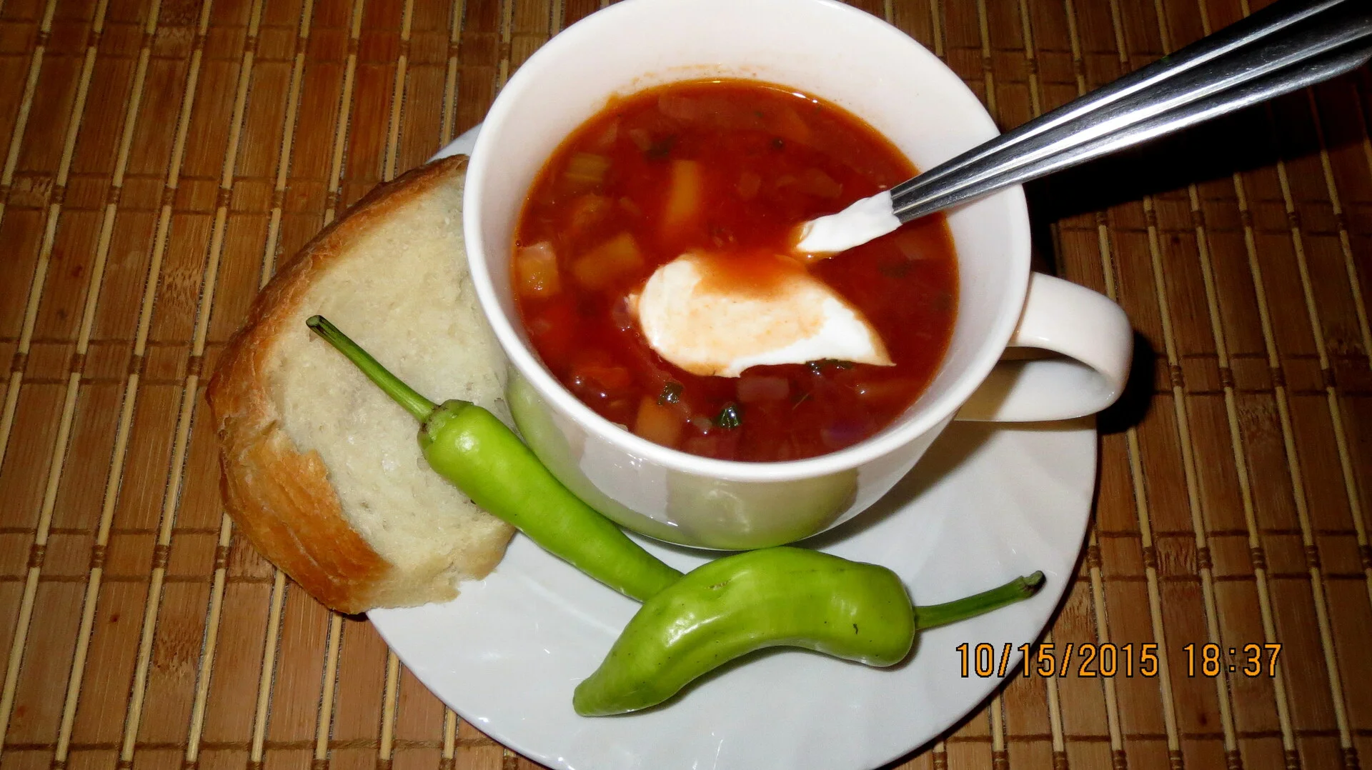 Beef soup with assorted vegetables