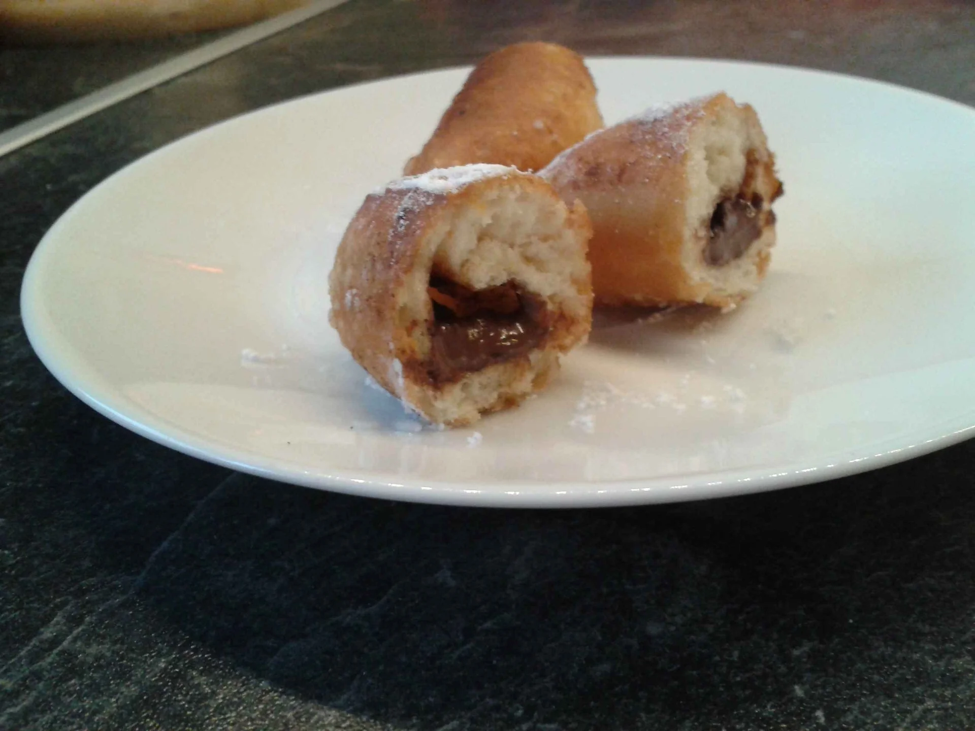 Quick pizza dough dessert