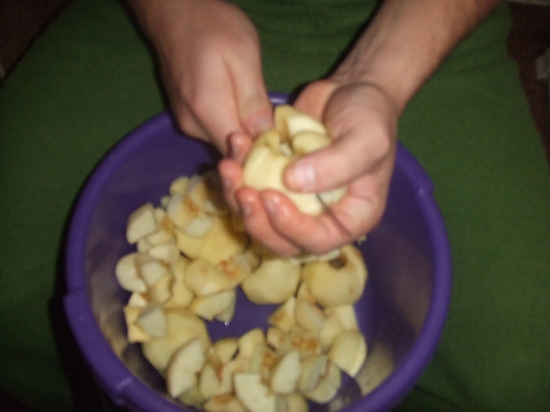 Tattered apple compote with cinnamon