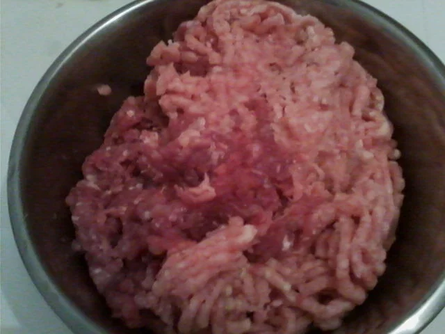 Meatballs made from a mix of chicken and pork