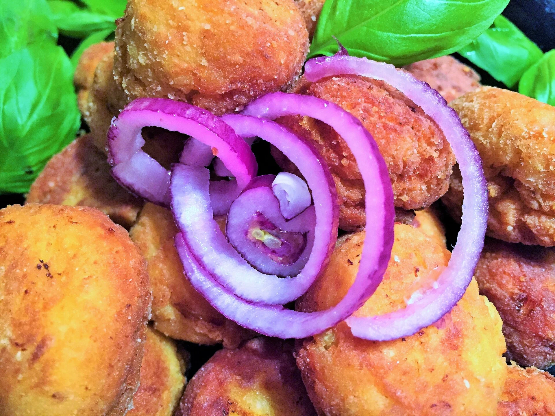 Smoked salmon meatballs