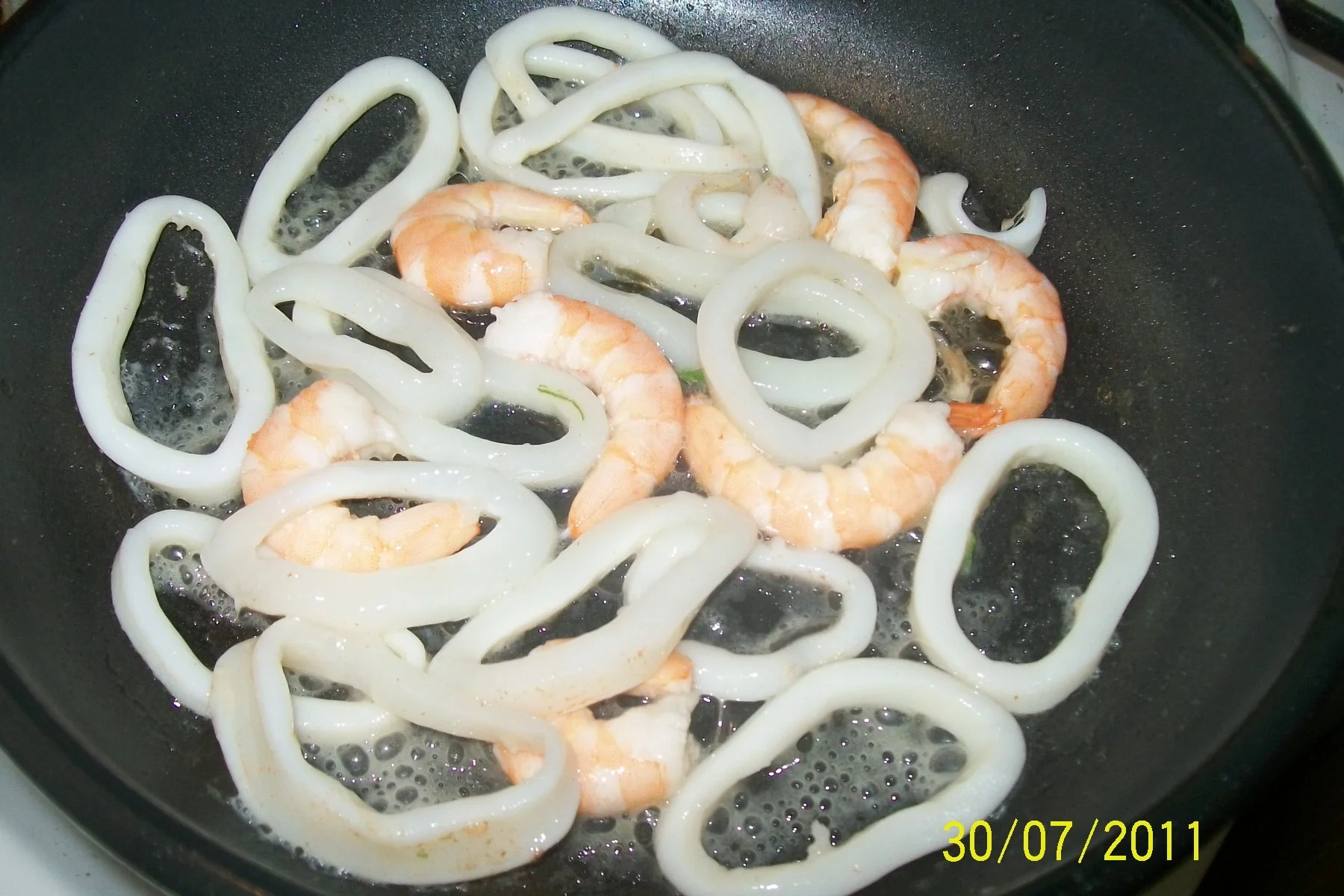 Spicy seafood risotto