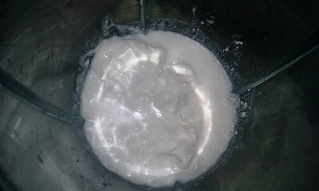 Coconut milk and banana smoothie