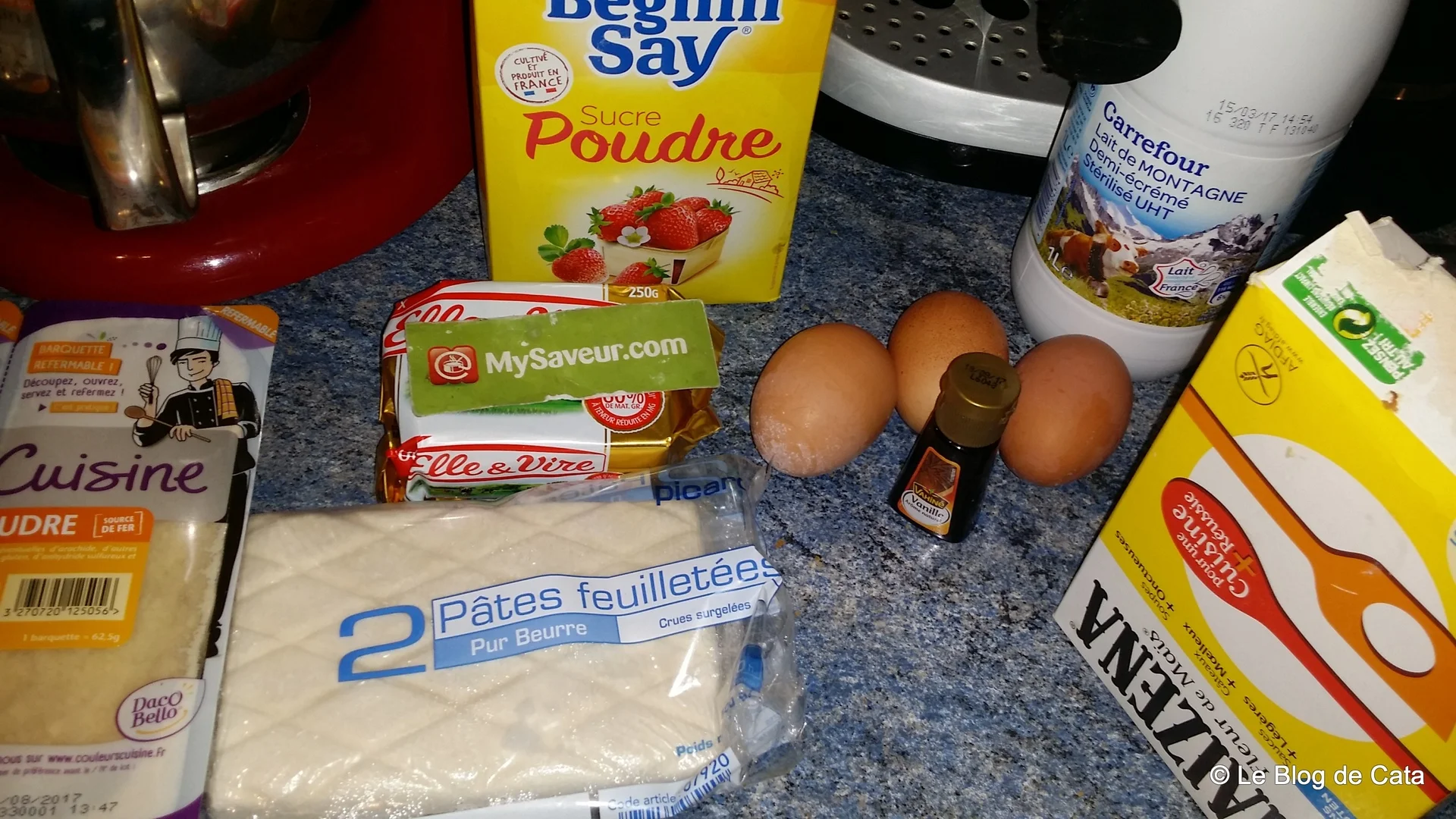 Galette des rois pie with almonds and chocolate