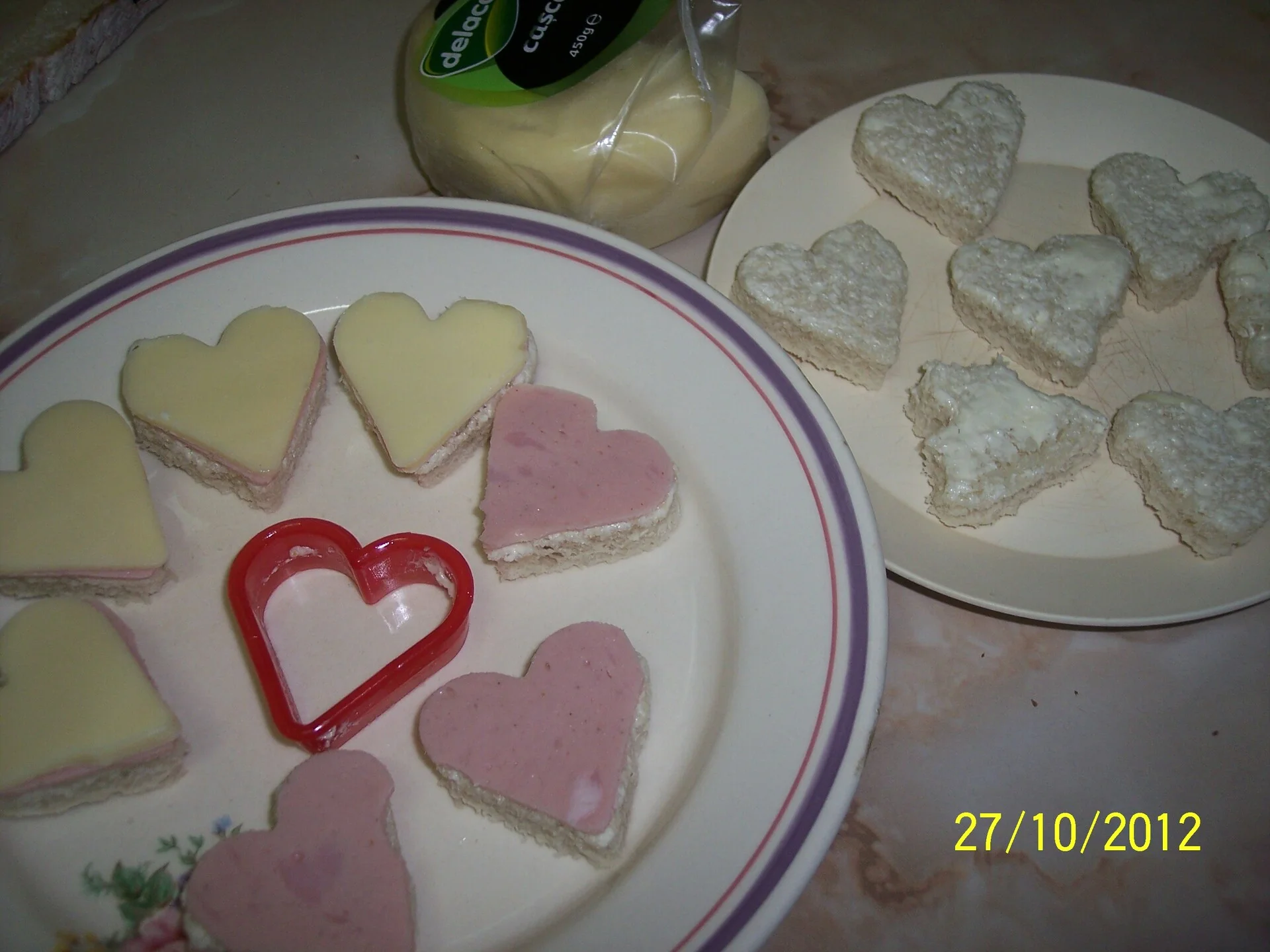 Mini Heart Sandwiches