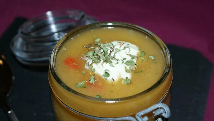 Pumpkin and apple soup