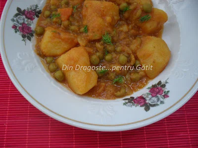 Potato and pea stew – fasting dish