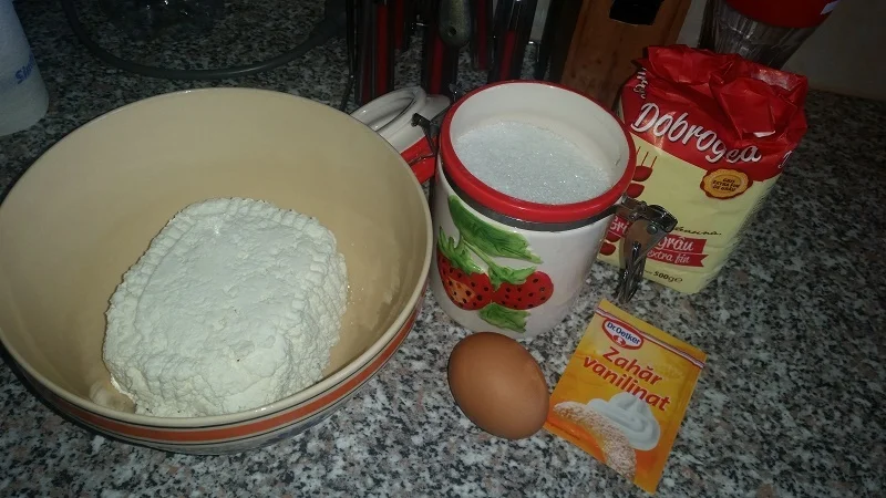 Sweet cheese pancakes with sour cream baked in the oven